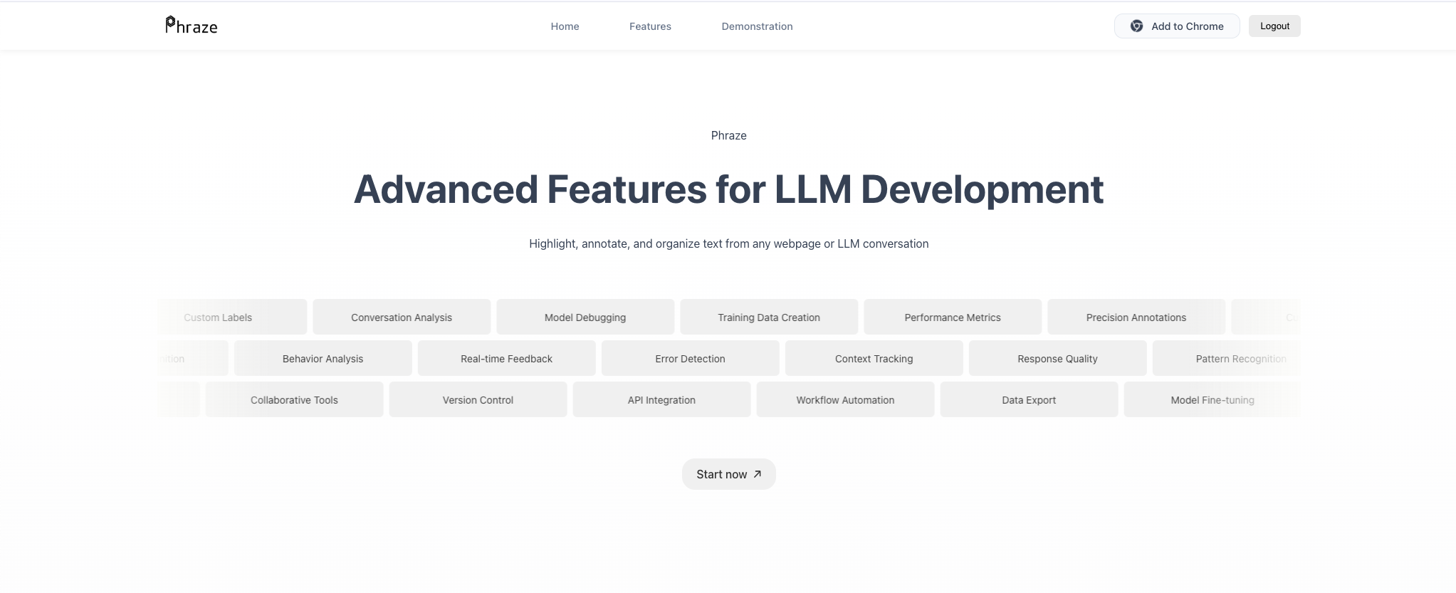 Phraze: LLM's Annotation Tool Screenshot - KK