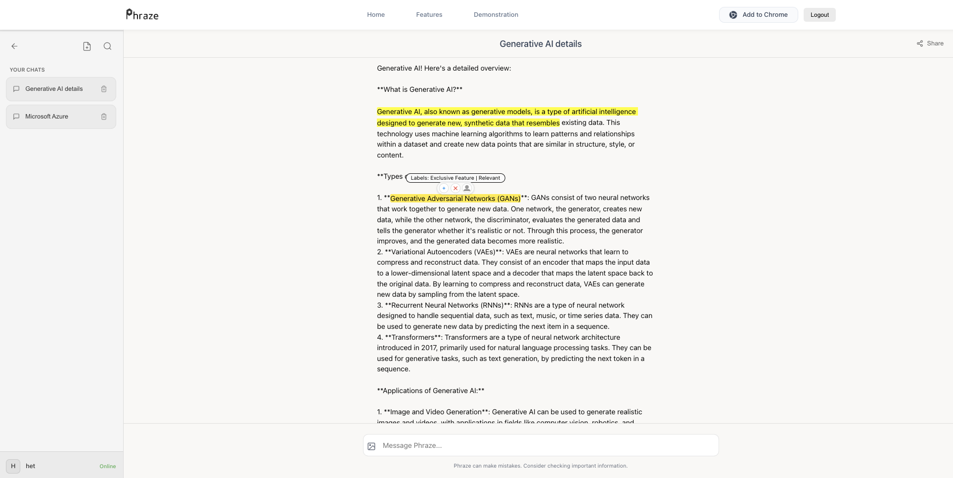 Phraze: LLM's Annotation Tool - Labels